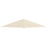 Outsunny Toile de rechange pour pavillon tonnelle tente toit de remplacement gazebo de jardin polyester 180 g/m² 3 x 3 m crème