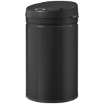 HOMCOM Poubelle cuisine automatique 30L acier inoxydable, poubelle à couvercle à fermeture en douceur, 32x30,5x51cm, noir