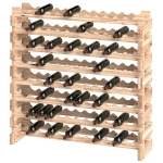 HOMCOM Casier à bouteilles pour 96 bouteilles, étagère à vin avec 8 niveaux modulable, 114×28×113,5cm, bois naturel