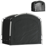 Outsunny Tente de vélo abri de vélo portable pour 3-4 vélos avec 2 poches latérales 220 x 150 x 195 cm noir