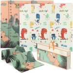 AIYAPLAY Spielmatte Baby 196 x 176 x 1,5 cm faltbar Doppelseitige Krabbelmatte Mehrfarbig