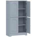 HOMCOM 4-Door Kitchen Storage Cabinet with Adjustable Shelves - Grey