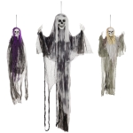 Zestaw 3 wiszących szkieletów Halloween, regulowane ramiona