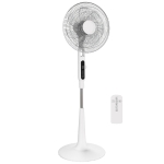 HOMCOM Three Mode Pedestal Fan, with Insect Repellant Box and LED Panel - White