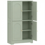 HOMCOM 4-Door Kitchen Storage Cabinet with Adjustable Shelves - Green
