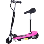HOMCOM Foldable Powered Scooter Ride on 12V 120W W/Brake Kickstand-Pink