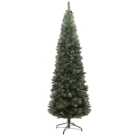 HOMCOM Árbol de Navidad Artificial 225 cm con 980 Ramas 75 Piñas y Soporte de Metal Árbol Navideño para Salón Interior Verde