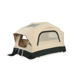 Aufblasbares Camping-Dachzelt fürs Auto/SUV, Platz für 2 Erwachsene + 1 Kind, 220x145x140 cm, Schwarz+Creme