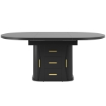 Extendable Dining Table with 3-Tier Hidden Storage and Oval Extension, Round Kitchen Table for 6 People, 118-158L x 118W x 77H cm, Black