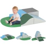 HOMCOM Parcours motricité bébé 6PCS, module motricité bébé en mousse EPE avec housse en revêtement synthétique, blocs mousse de construction, jouets éducatifs enfants d'âge préscolaire, multicolore