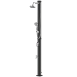 Outsunny Douche Solaire Jardin 20 L avec Pommeau, Douchette à Main, Robinet pour Pieds et Température Réglable jusqu'à 60 °C pour Piscine - Noir