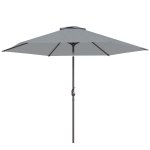 Outsunny 3-metrowy parasol ogrodowy z pokrowcem, z funkcją przechyłu i korbą, wentylacja, szary