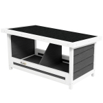 PawHut Pondoir nichoir pour poules 3 emplacements avec toit asphalte structure en bois 66 x 37 x 34 cm gris noir