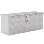 HOMCOM Skrzynka na narzędzia z aluminium z zamkiem i kluczami 50 x 15,5 x 20,5 cm