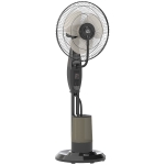 HOMCOM, Ventilator cu nebulizator, 3 Moduri și 3 Viteze, Metal, ABS, 44.5 x 38.5 x 120 cm, Negru