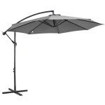 Outsunny Cantilever Umbrella Parasol Hanging Banana Steel Dark Grey 3M Patio