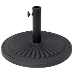 Outsunny Patio Outdoor Garden 14kg Round Cement Parasol Base, Umbrella Weight Stand Holder Compatible with Φ35mm, Φ38mm, Φ48mm Pole - Black