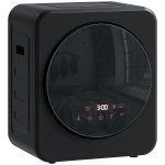 HOMCOM Vented Tumble Dryer, 4 kg Front Tumble Dryer with Stainless Steel Tub, 800W Compact Freestanding Black