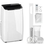 HOMCOM 12000 BTU 5-in-1 Portable Air Conditioner with Cool, Heat, Dehumidifier, Fan, Sleep, WiFi Voice Control, White