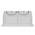 Outsunny Serre de jardin mini serre 2 fenêtres enroulables couverture en PE haute densité 140 g/m² 120 x 60 x 60 cm blanc
