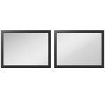 HOMCOM Wall Bathroom Mirror, 30 x 40 cm Wall-Mounted Mirror for Living Room, Bedroom, Hallway, Set of 2, Black