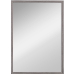 HOMCOM Wall Bathroom Mirror, 50 x 70 cm Wall-Mounted Mirror for Living Room, Bedroom, Hallway, Grey