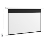 HOMCOM Ecran pentru proiector 84" 16:9 motorizat cu telecomandă, 215x8x140cm, alb