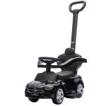 AIYAPLAY Porteur enfants Mercedes-Benz sous licence, porteur voiture à pousser avec poignée amovible, 91 x 40 x 83 cm, noir