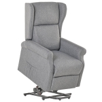 HOMCOM Fauteuil releveur inclinable avec Repose-Pied Fauteuil de Relaxation électrique Ajustable Lin Gris chiné