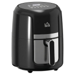 HOMCOM Heißluftfritteuse 4L, 12 Programme, 80-200° C Temperatur, Antihaftbeschichtung, Schwarz