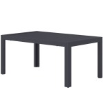 Outsunny Table basse de jardin table d'appoint de patio rectangulaire, cadre en acier, plateau à lattes, 101,5 x 61 x 46 cm, gris
