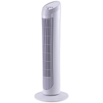 HOMCOM Ventilator turn oscilant de 45W cu 3 trepte de viteză, ventilator coloană din plastic ABS, 27x27x75 cm, alb