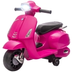 AIYAPLAY Moto électrique enfants 6 V, voiture électrique enfants avec Roues d'Apprentissage, pour 2-4 Ans, 71 x 37 x 52 cm, Rose