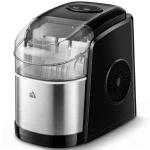 HOMCOM Eiswürfelmaschine Eiswürfelspender, Ice-Maker, 12kg/Tag, 9 Stück/ 6-12Minuten, Silber