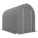 Outsunny Abri de jardin tente de rangement extérieur abri de vélo garage pour vélo bâche en PE cadre en métal galvanisé gris