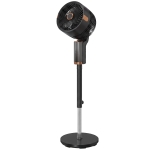HOMCOM 20 dB Silent Standing Fan for Bedroom, 44" Pedestal Fan with 90° Oscillating, 8 Speeds and LED Light, Black