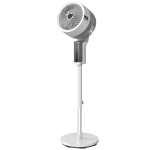 HOMCOM 20 dB Silent Standing Fan for Bedroom, 44" Pedestal Fan with 90° Oscillating, 8 Speeds and LED Light, White