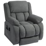 HOMCOM Fauteuil releveur électrique massage et chauffage avec repose-pied, dossier inclinable, télécommande et poche latérale