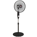 HOMCOM 40 cm Pedestal Standing Floor Fan, Oscillation Cooling Fan with Remote Control, Black