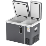 Outsunny 45L Compressor Car Fridge Freezer, Dual Zone Camping Refrigerator with App Control, Grey