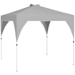 Outsunny Gazebo Pieghevole 3x3 m con Prese d'Aria, Sacchi di Sabbia e Borsa, in Tessuto Oxford e Metallo, Grigio Scuro