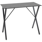 HOMCOM Bar și Masă Înaltă, Stil Industrial, cu Efect de Marmură, din Lemn și Oțel, 120x60x102 cm, Negru