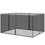 Outsunny Moustiquaires pour tonnelle barnum pavillon de jardin 3 x 4 m - lot de 4 moustiquaires zippées + crochets d'attaches