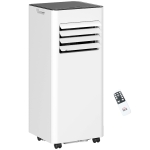 HOMCOM Climatizzatori Portatili 3-in-1 con Display LED, Filtro Lavabile e Timer, 30x29x69 cm, Bianco