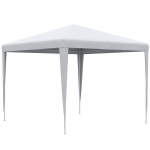 Outsunny 2.7m x 2.7m Garden Gazebo - Marquee Party Tent, Wedding Canopy for Outdoor Use, White