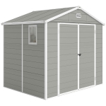Outsunny Gerätehaus, 4,1m², Gartenhaus mit Satteldach, 240 x 190 x 180/228 cm