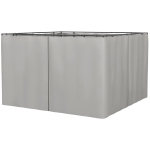 Outsunny 4 Paredes Laterales para Cenador 302x205 cm con 40 Ganchos y Anillos en C para Pérgola Gazebo Gris Claro