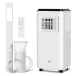HOMCOM Climatiseur mobile 7000BTU 2kW 5 en 1 refroidissement, déshumidificateur, ventilateur, auto, mode nuit, 2 vitesses