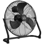 HOMCOM Ventilator für den Schreibtisch, Klimaanlage, 4 Geschwindigkeiten, drehbar, Schwarz