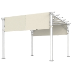 Outsunny Ersatzdach für Pergola mit UV-Schutz, Sonnensegel für Terrassenüberdachung für 3 x 3 m Pavillon, Cremeweiß